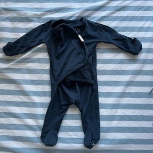 Bonsie Skin to Skin Babywear Footie- Navy